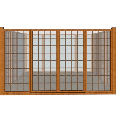 现代玻璃推拉门免费su模型(1)