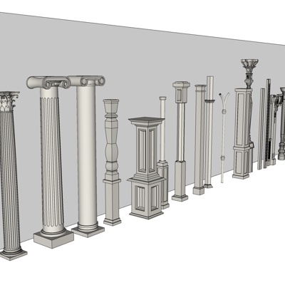 欧式罗马柱免费su模型(1)