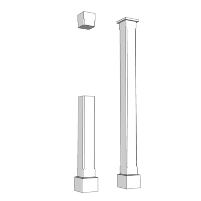 欧式石膏罗马柱免费su模型(1)