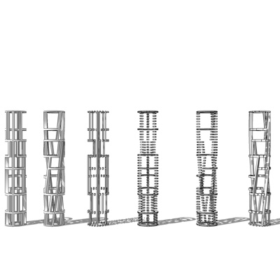 现代柱子免费su模型(1)