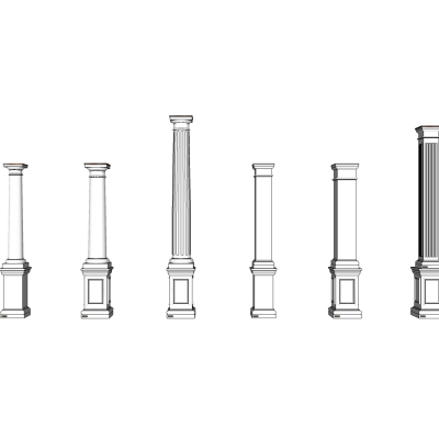 欧式罗马柱免费su模型(1)
