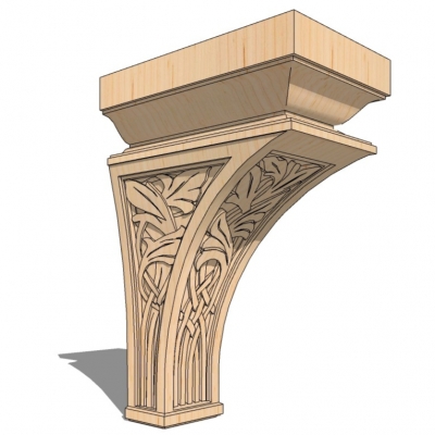 欧式雕花柱头免费su模型(1)