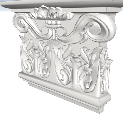 欧式石膏雕花免费su模型(1)