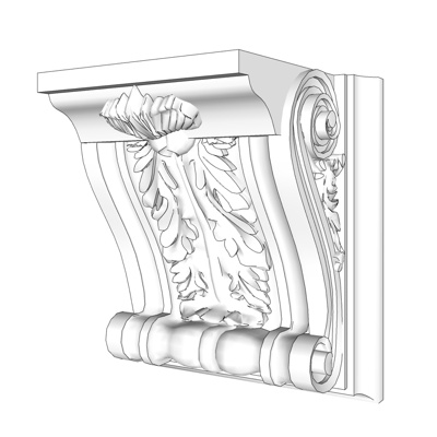欧式石膏雕花免费su模型(1)