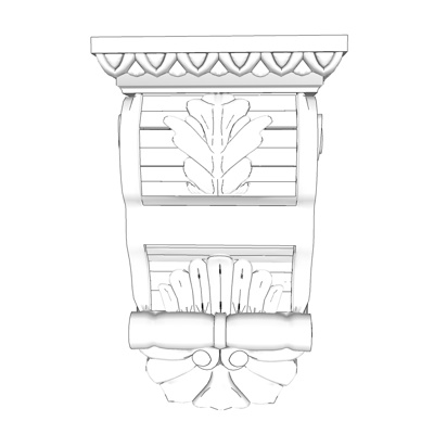 欧式石膏雕花免费su模型(1)