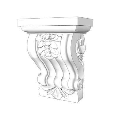 欧式石膏雕花免费su模型(1)