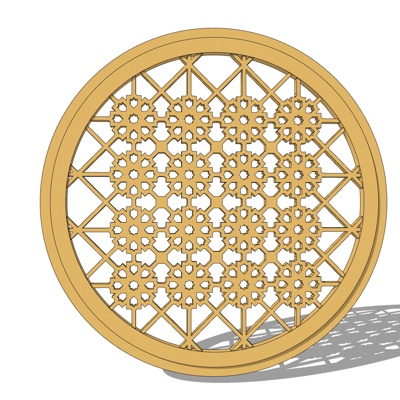 简欧镂空雕花免费su模型(1)