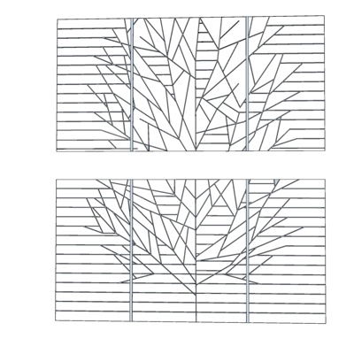 现代窗花免费su模型(1)