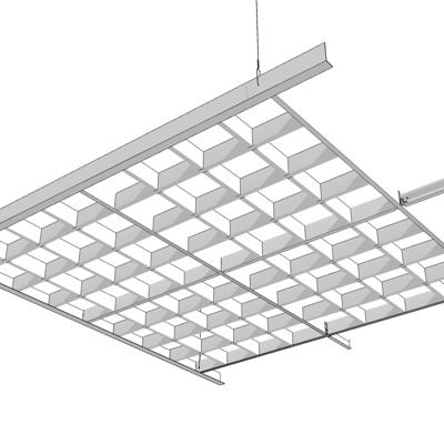 现代天花吊顶免费su模型(1)