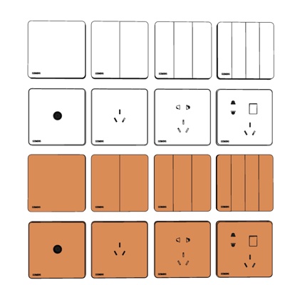 现代开关插座免费su模型(1)