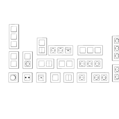 现代插座免费su模型(1)