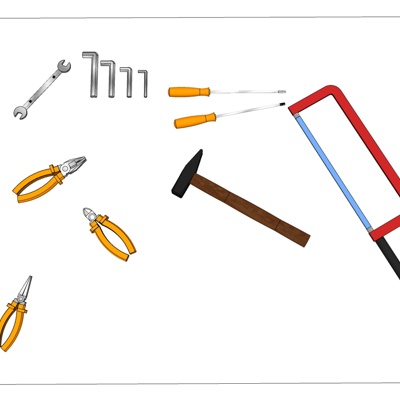 现代扳手钳子锤子免费su模型(1)