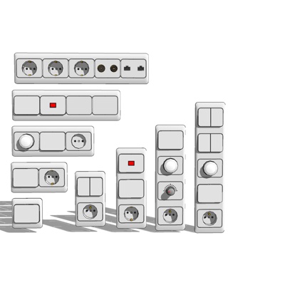 现代开关插座免费su模型(1)