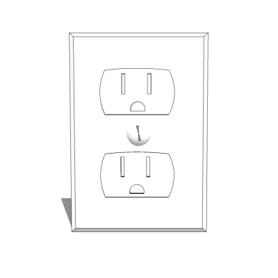 现代开关插座面板免费su模型(1)