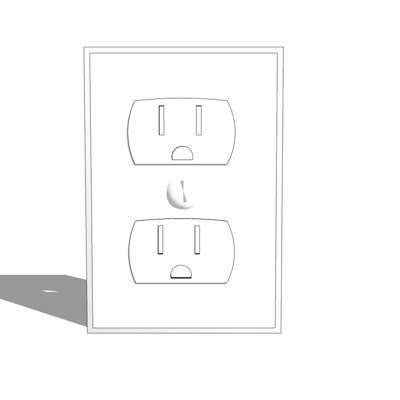 现代开关插座免费su模型(1)