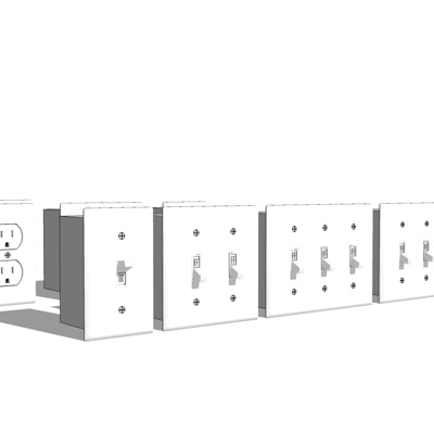 现代开关插座免费su模型(1)