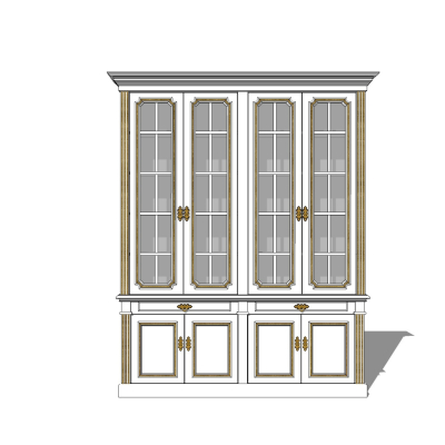 欧式储物柜酒柜免费su模型(1)