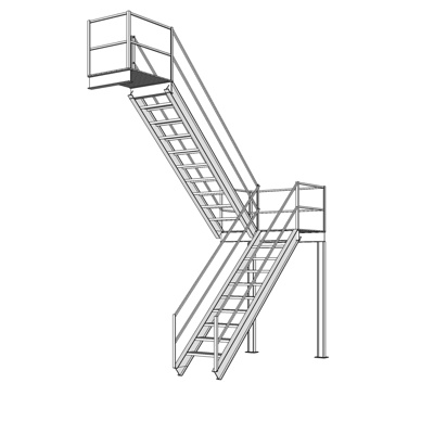 现代楼梯免费su模型(1)