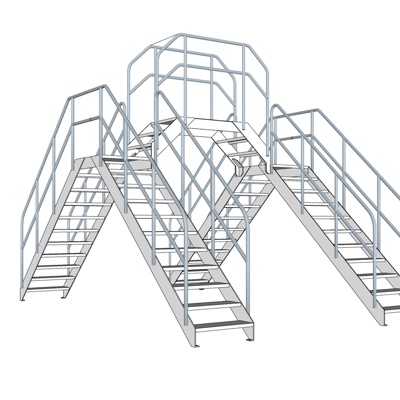 现代楼梯免费su模型(1)