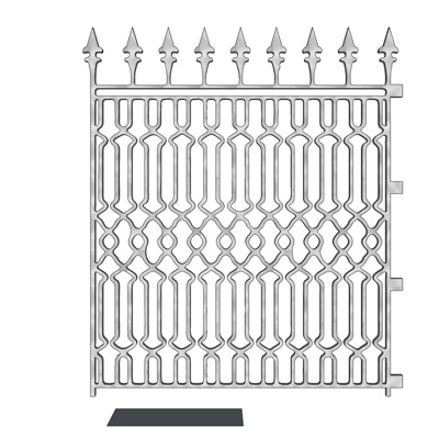 欧式铁艺庭院围栏免费su模型(1)