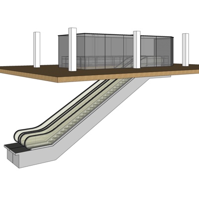 现代扶手电梯免费su模型(1)