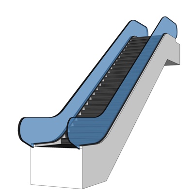 现代扶手电梯免费su模型(1)