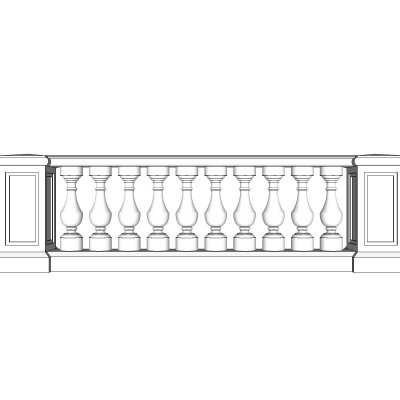 欧式护栏免费su模型(1)