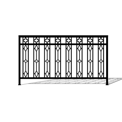 欧式铁艺护栏免费su模型(1)