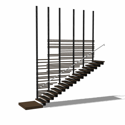 现代楼梯免费su模型(1)