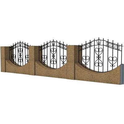 简欧围墙护栏免费su模型(1)