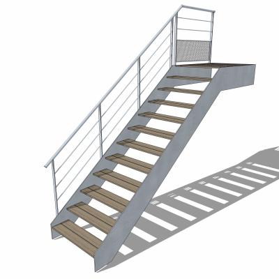 现代楼梯免费su模型(1)