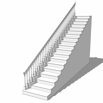 现代楼梯免费su模型(1)