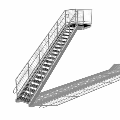 现代楼梯免费su模型(1)