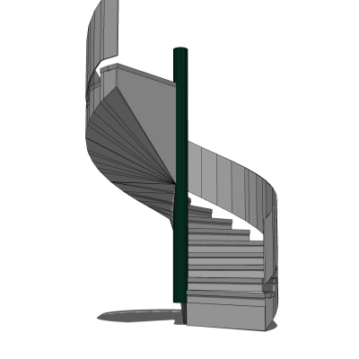 现代旋转楼梯免费su模型(1)