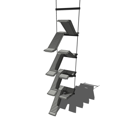 现代楼梯免费su模型(1)