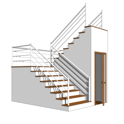 现代楼梯免费su模型(1)