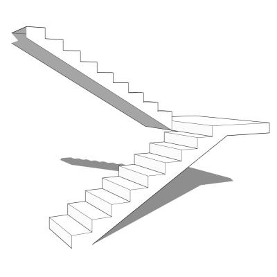 现代简约楼梯免费su模型(1)