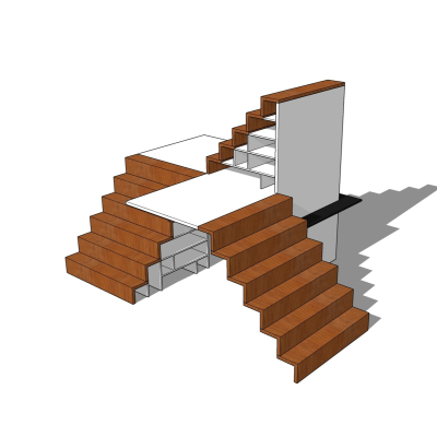 现代简约楼梯免费su模型(1)