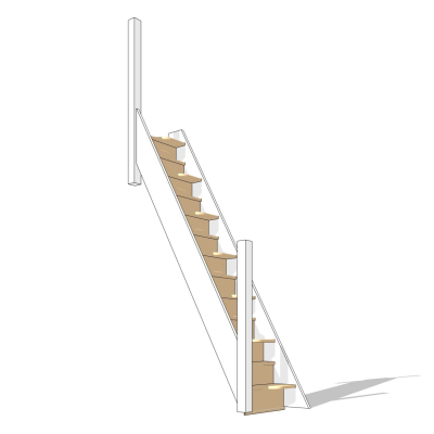 现代简约楼梯免费su模型(1)