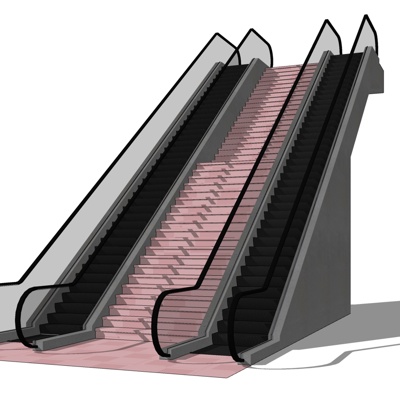 现代楼梯电梯免费su模型(1)
