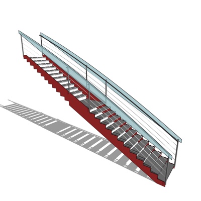 现代楼梯免费su模型(1)