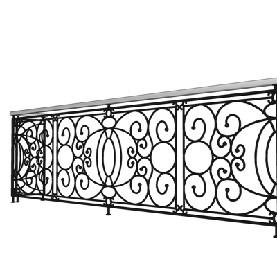 欧式铁艺护栏免费su模型(1)