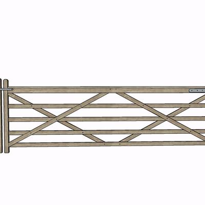 现代实木护栏免费su模型(1)
