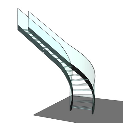 现代旋转楼梯免费su模型(1)