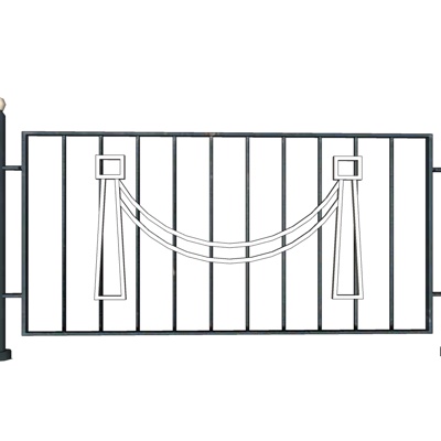 现代铁艺护栏免费su模型(1)