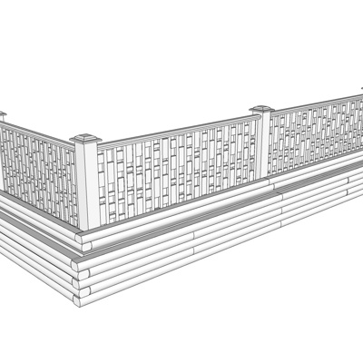 现代围栏免费su模型(1)