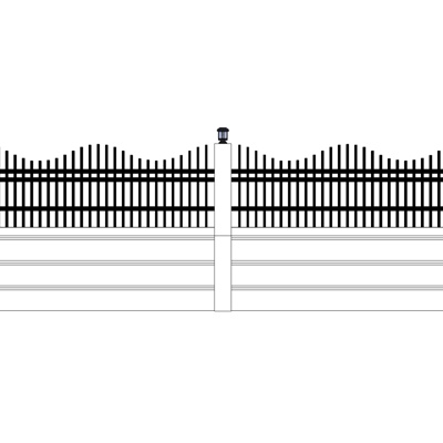 现代金属护栏免费su模型(1)