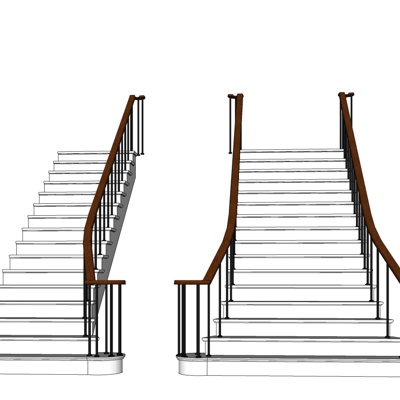 现代楼梯免费su模型(1)