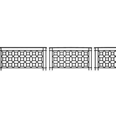 现代金属护栏免费su模型(1)