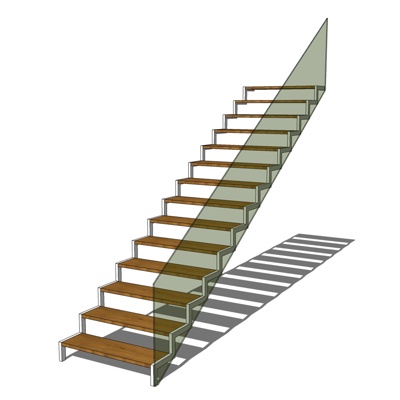 现代楼梯免费su模型(1)